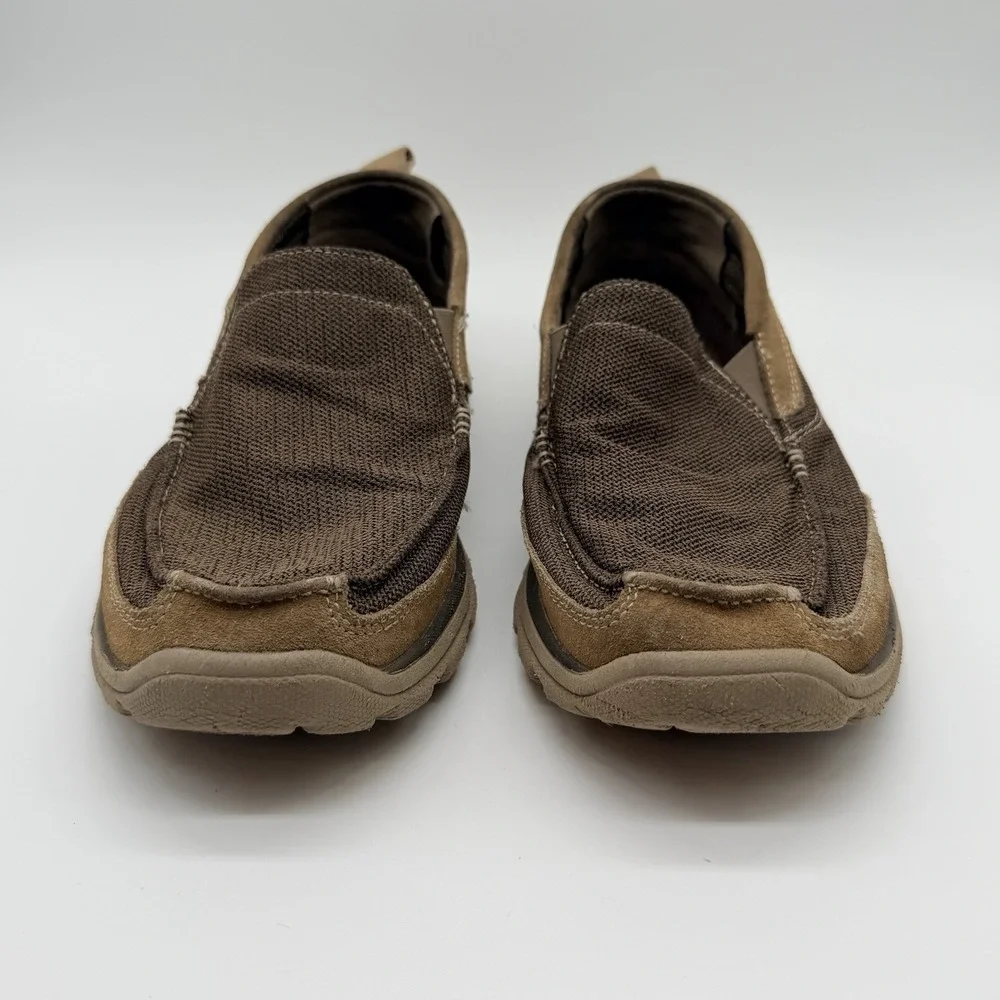 Skechers Shoes Men Sz 10.5 Lt. Brown Superior Milford Relaxed Fit Slip-On Loafer